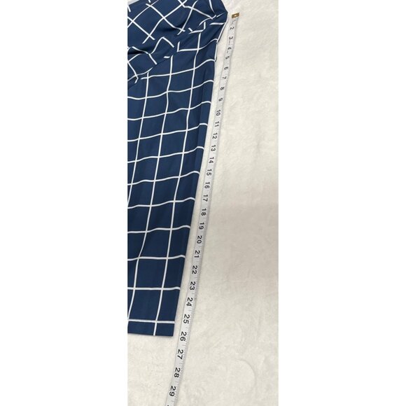 Navy & White Grid Print Long Sleeve Belted Unisex Robe XXL Lightweight By Shein - Picture 9 of 9